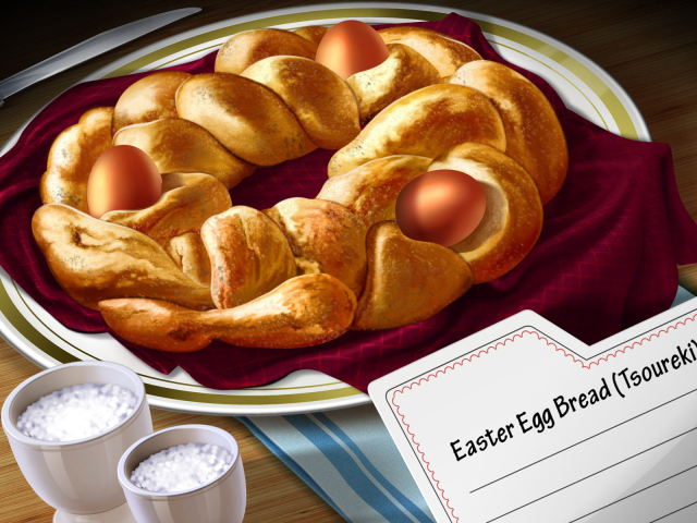 Пасхальный яичный хлеб