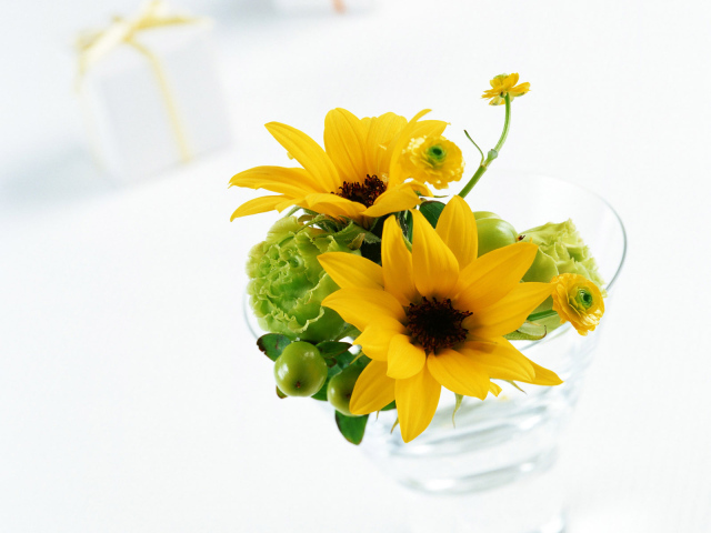 Желтые цветы на 8 марта