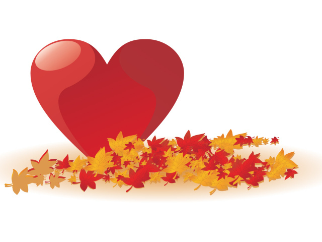 Осеннее сердечко в День Св. Валентина