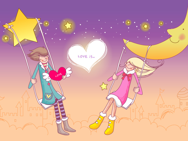 Он и она в День Святого Валентина