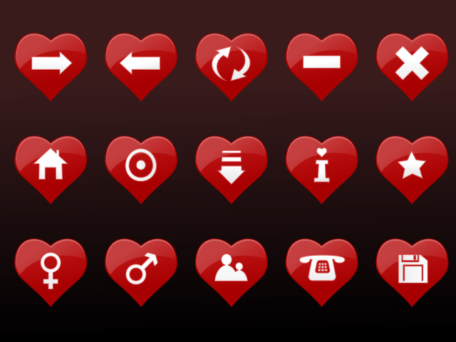 Влюбленные иконки