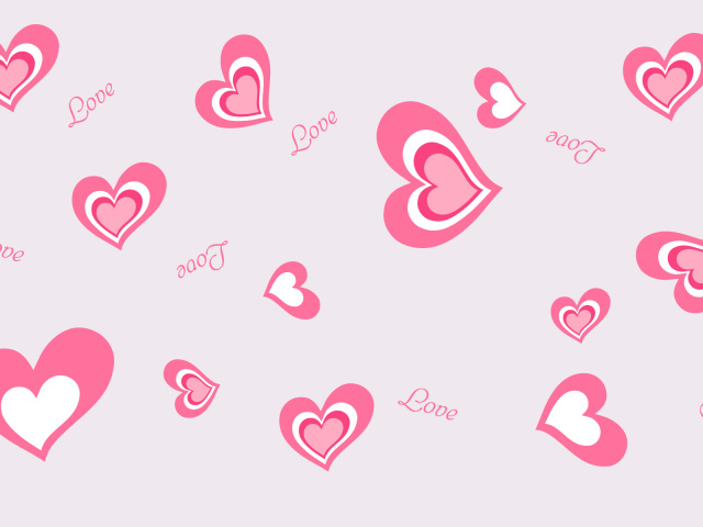Любовь и розовые сердечки