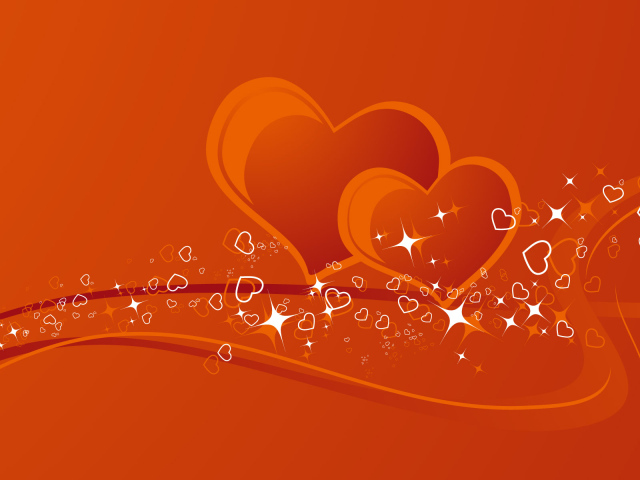 Оранжевые сердца