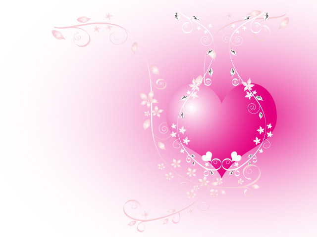 Розовое сердечко на День Влюбленных