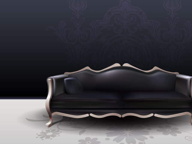 Черная софа