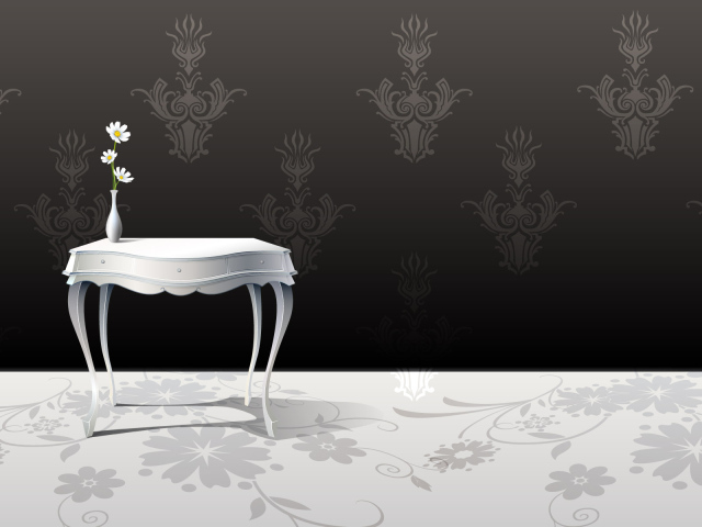 Белый столик