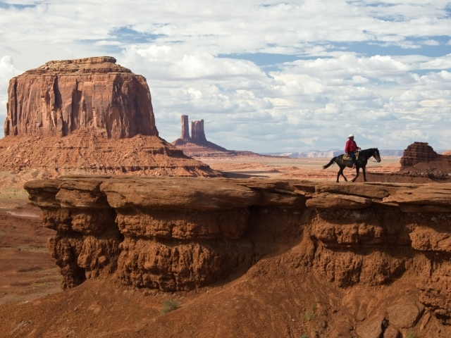 Ковбой в Аризонской пустыне