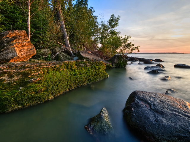Закат на Hecla Island