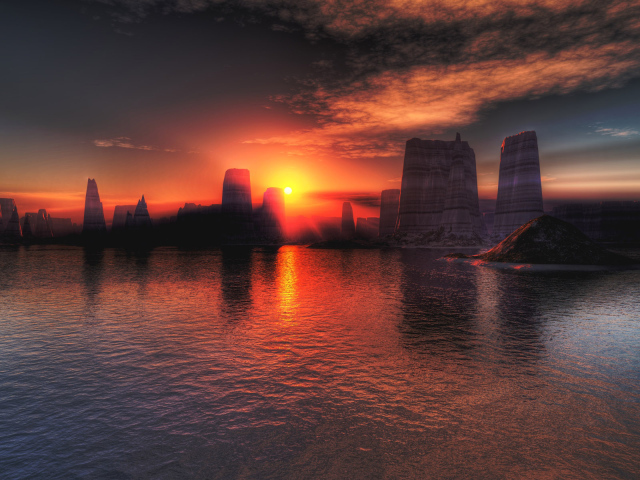 Закат в каньоне