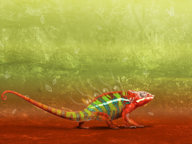 Разноцветный ящер