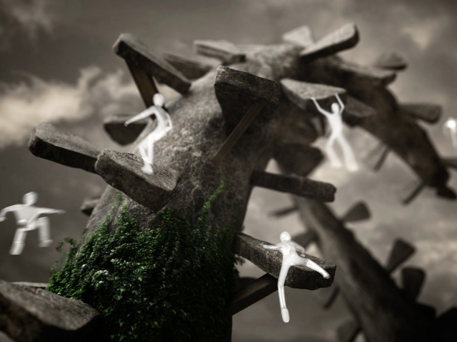 Белые человечки дереволазы