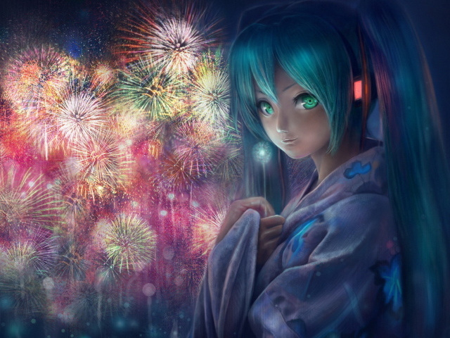 Девочка и фейерверк