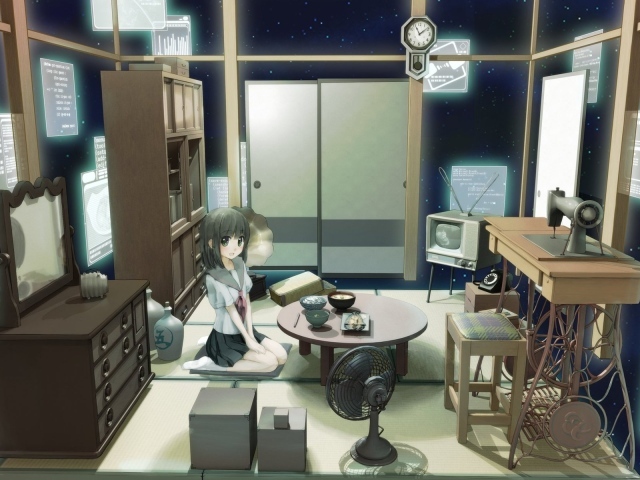 Девочка в комнате