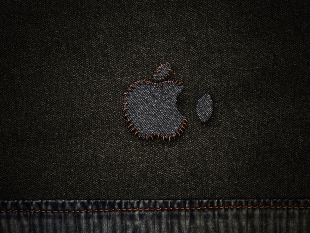 Джинсовая нашивка Apple