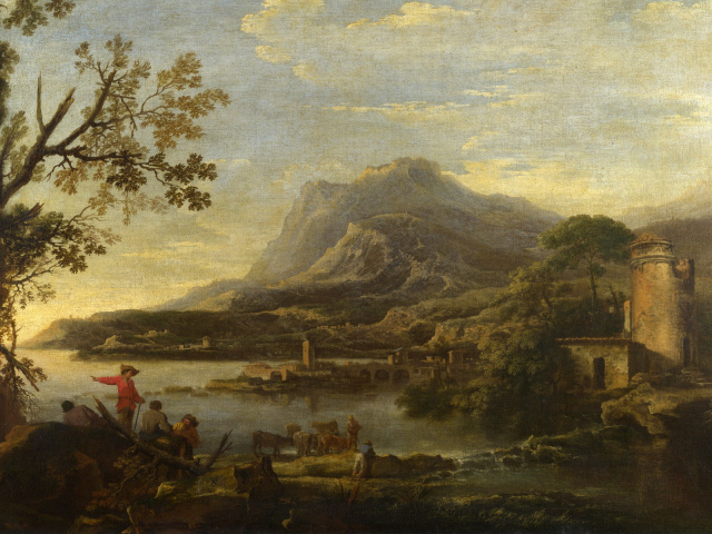 Живопись вид на гору