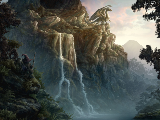 Дракон на скале