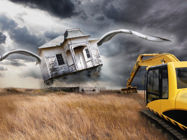 Улетающий дом