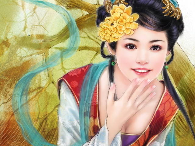 Девушка с цветком