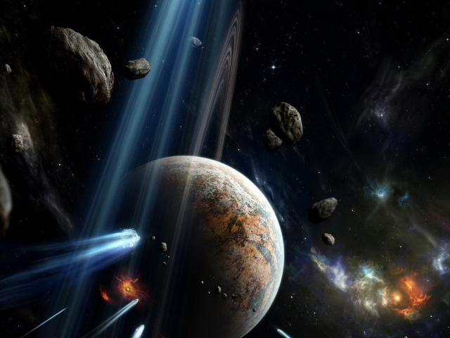 Астероиды и планета