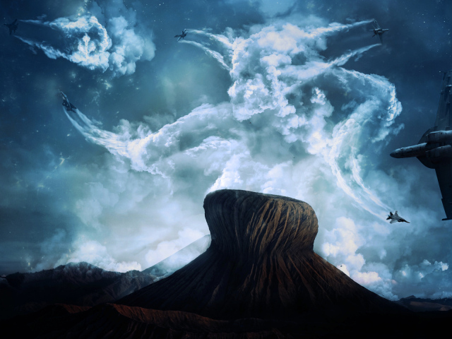 Истребители в небе