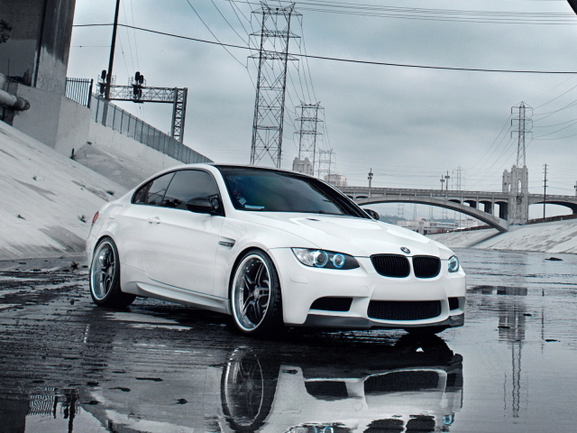 white BMW