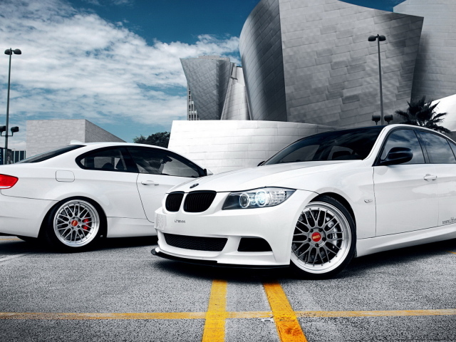 white BMW