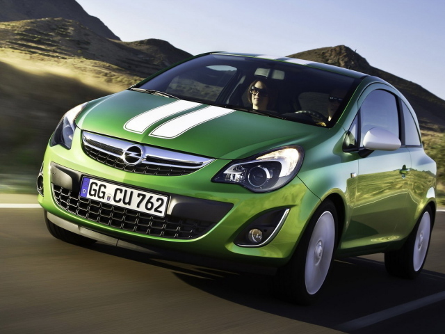 Opel-Corsa в движении