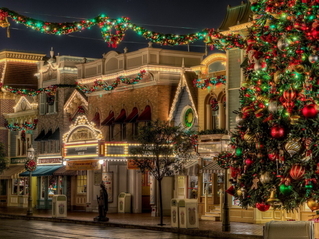 улица на Рождество