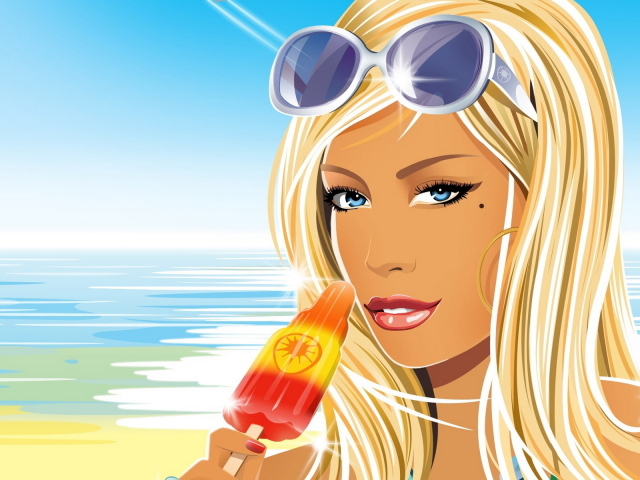 Девушка с мороженным