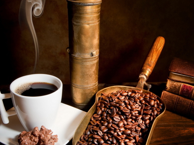 Кофейные зерна и кофе