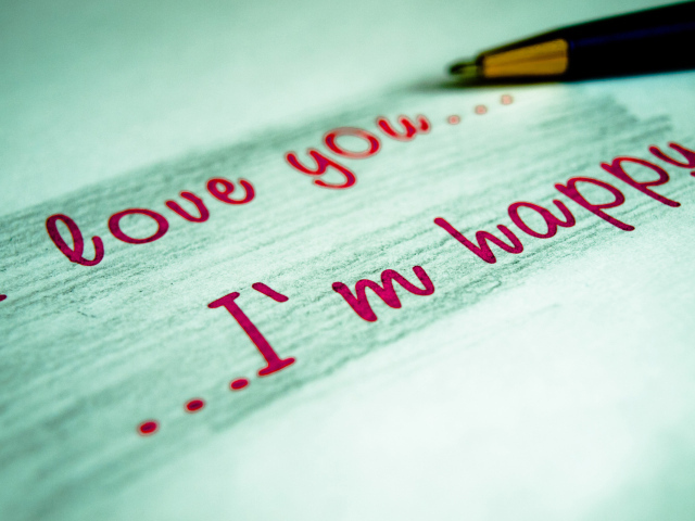 надпись I love you