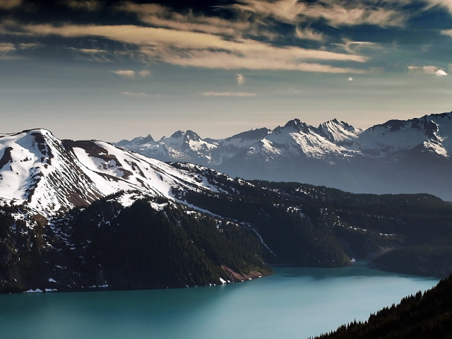 Речка и снежные вершины