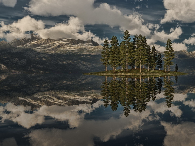 Островок на озере