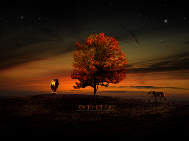 Львы у дерева жизни