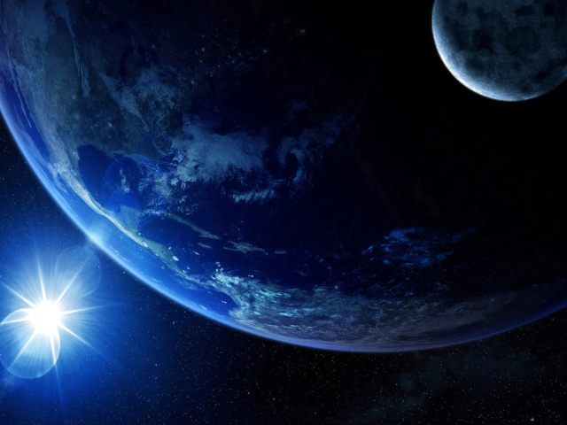 Земля и луна