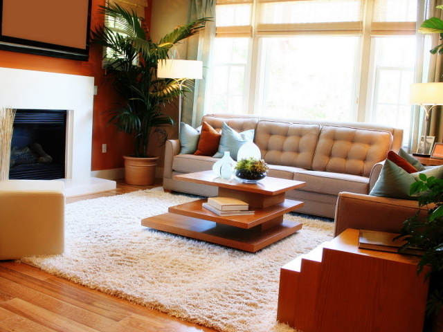 Гостинная с камином