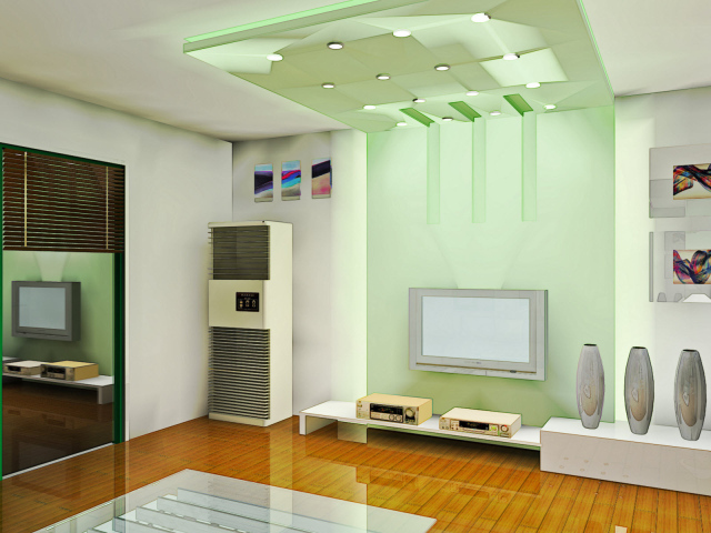 Комната в зеленых тонах