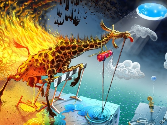 Горящий жираф