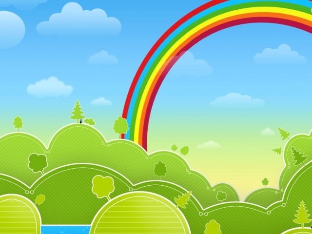 Яркая радуга