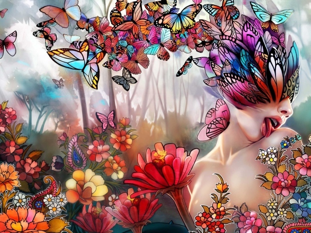 Девушка из бабочек