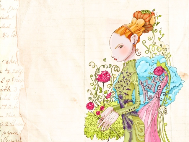 Дама с розами