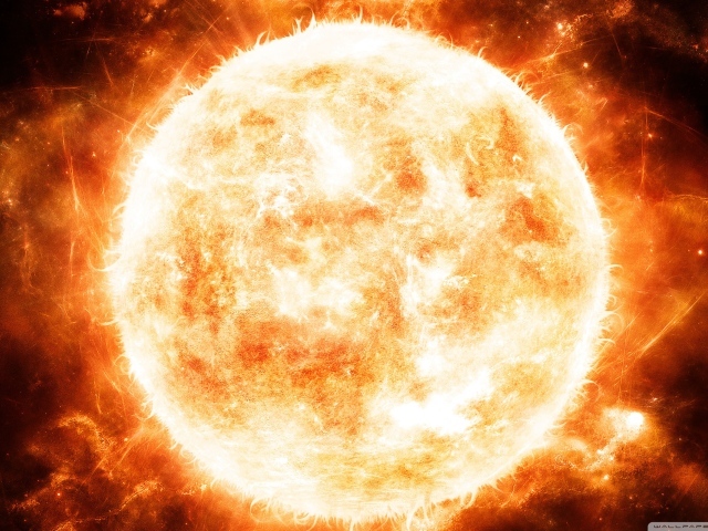 Горящее солнце