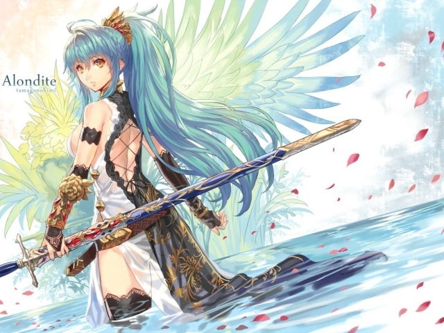 Девушка с голубыми волосами