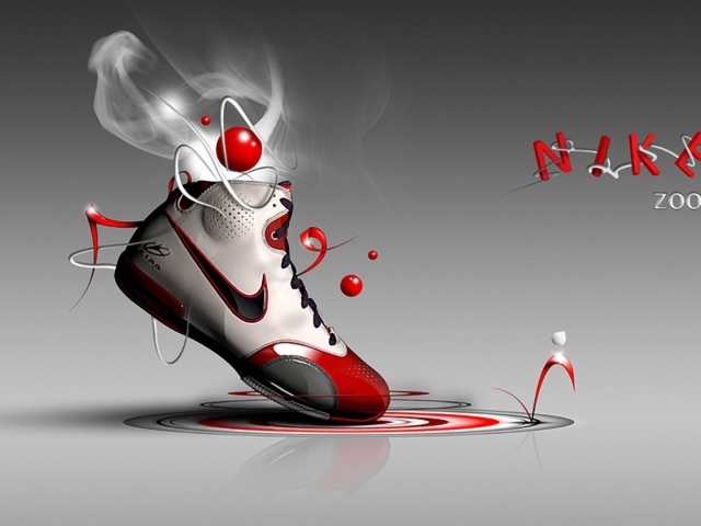 Абстрактный рисунок с кроссовком