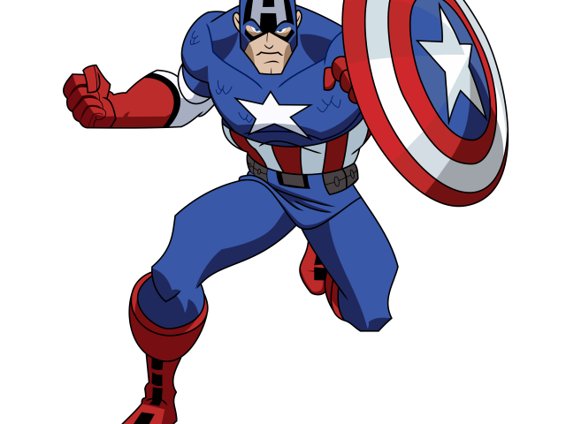 Капитан Америка на белом фоне