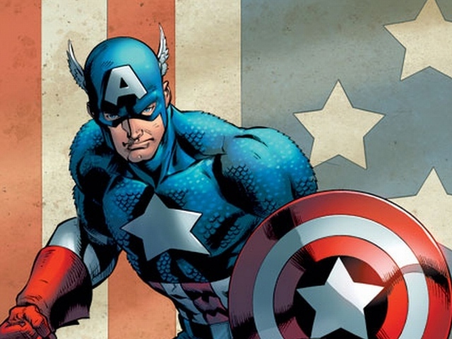 Капитан Америка своим щитом