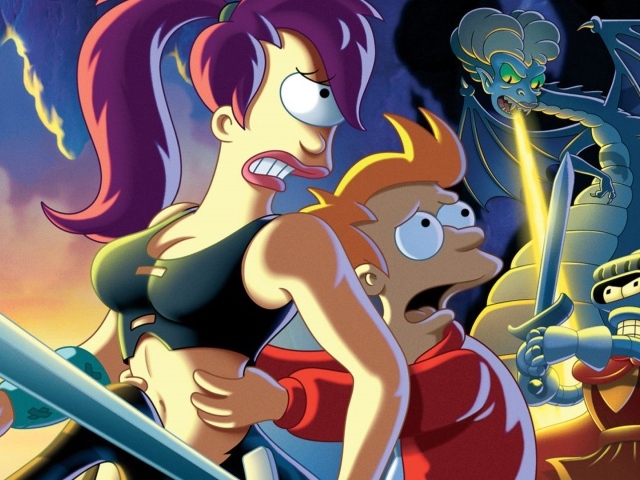 Футурама герои борются с монстром