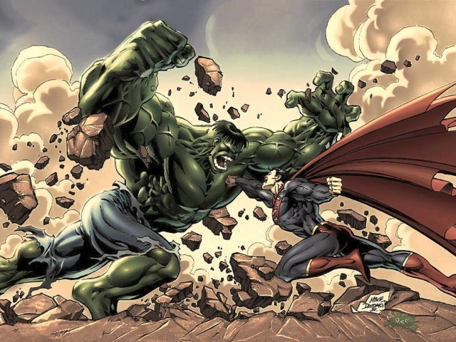 Борьба Хулка с Суперменом