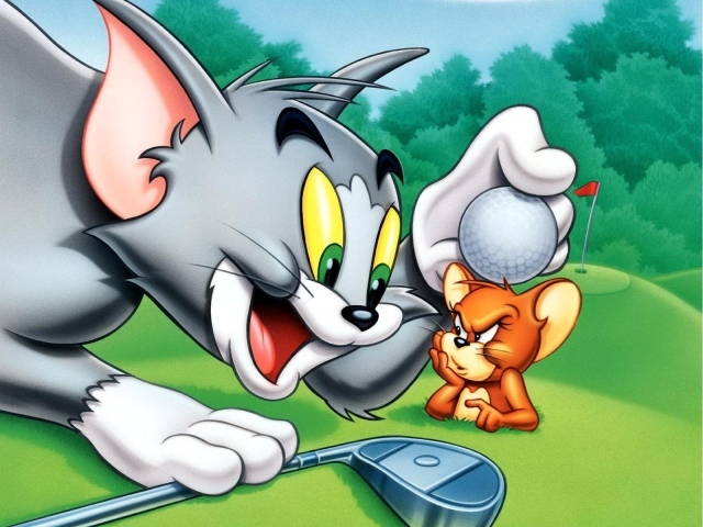 Том и Джерри играет в гольф
