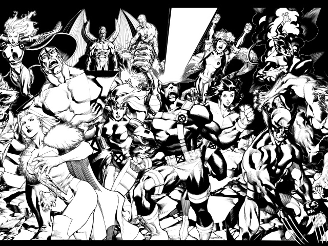 Люди Икс в черно-белом